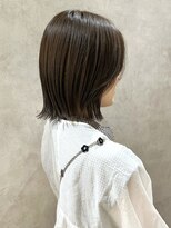 メゾンドイギー(MAISON de IGGY)&nbsp;ブリーチなしオリーブベージュ◎小顔透け感見せミディアムボブ