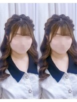 ヘアセットアリエス(aries)&nbsp;両サイド編み込み