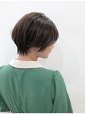 ショートボブ/ココアブラウン/ツヤ感/ブリーチなし