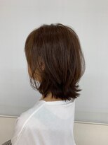 10代20代外ハネレイヤー/ココアブラウン/くびれシルエット