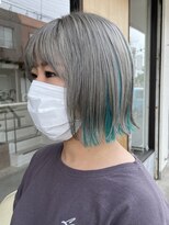 ノア(noa.)&nbsp;『ハイトーンデザインカラー』シルバー×インナーシアン