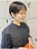 丸みショート＋オン眉