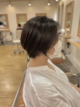 カノープス ヘアアンドメイクアップ(Canopus hair&make up) ショートボブ/アッシュブラック/刈り上げショート/40代/50代