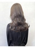 大人可愛い韓国顔まわりカットレイヤーカット美髪ネビージュ