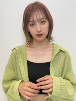 トルネード(TORNADO) オレンジ シルキーベージュ 外ハネパーマ 切りっぱなしボブ t814