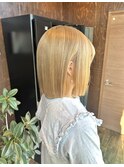 【CIEN 赤間由佳】肩上ボブ/ブロンドベージュ/ハイトーン