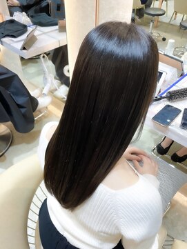 ロンド エスポワール 錦糸町(Lond espoir) 【momoka】韓国レイヤー顔周りシアーカラーセミディ縮毛矯正