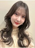 韓国風/レイヤー/小顔/前髪カット/髪質改善/グレージュ/透明感