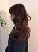 ブリーチなしWカラーのパープルレッド