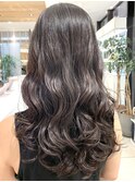 コテ巻き風パーマ セミロング