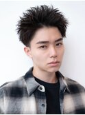 ソフトツーブロック/刈り上げ/センターパート/ツイスト/ビジネス