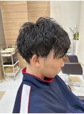 高校生初パーマ