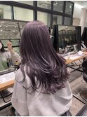 レイヤーカット/ブリーチ1回で出来るラベンダー