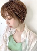 ショートボブ◎ハイライト◎マニッシュ/くすみベージュ髪質改善