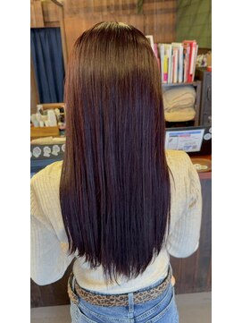 ヘアーサロン ミル(hair salon MiL) 【渋谷】ブリーチなしカラーワインレッド