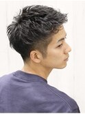 ツイストスパイラルツーブロメンズショート