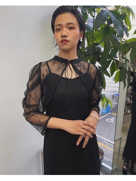 ウーフ(U-fu) ショート オールバック ヘアセット
