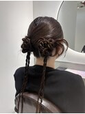 カチモリヘア　結婚式ヘアセット　ヘアアレンジ