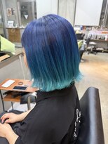 エッジ 下北沢(edge.)&nbsp;ブルーターコイズボブ　edge.下北沢