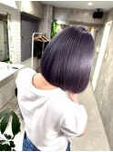 【NINO】ラベンダー/グレー/アッシュ/ボブ