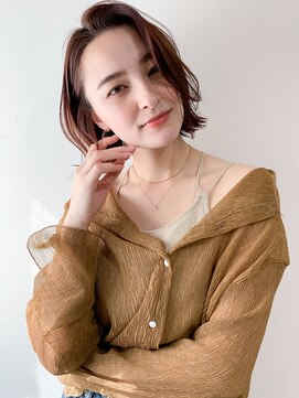 クラン 六甲道(Chlan) ゆるふわ外はねボブ×艶ブラウン