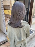 【松本咲花】ブリーチなしラベンダーグレージュ韓国風くびれヘア