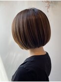 丸みのあるボブ