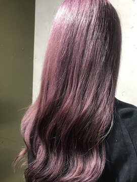 ガルボ ヘアー(garbo hair) #高知 #美容室 #ロングカラー #ラベンダー #暗め #10代 #20代