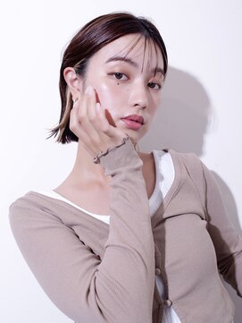 ヨファヘアー 岡本店(YOFA hair) 大人かわいい外ハネボブアップバングセクションカラー1002