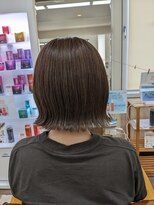 エイムヘアメイク 舟入店 ブルーパールカラー+カット+トリートメント