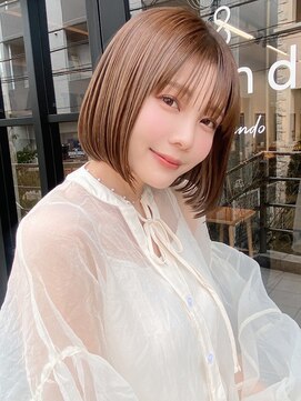 サンド 表参道(sand) 前下がりショートボブ大人可愛い表参道