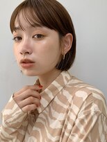 耳にかけてコンパクトにまとまるボブ【銀座】