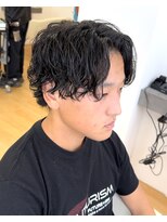 ビカム 名駅(become)&nbsp;【大バズり中サーフカール】メンズパーマウルフミディアムパーマ