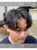 【RYUYA】センターパート×波巻きニュアンスパーマ