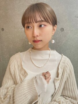 アッシュ 笹塚店(Ash) グレーベージュ/斜めバング/フレンチガーリー/ネイビー[笹塚]