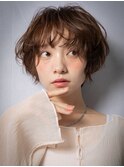 抜け感ひし形フェザーショートマッシュルームヘアv越谷20代30代