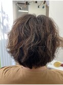 パーマとハイライト