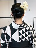 ヘアセット ヘアアレンジ タイトシニヨン お団子ヘア カチモリ