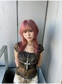 ライトピンク ハッシュカット