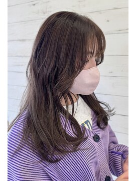 ヘアメイク アリエス 岩切店(HAIR MAKE aries) 艶髪透明感くびれヘア レイヤーカット ラベンダーグレージュ