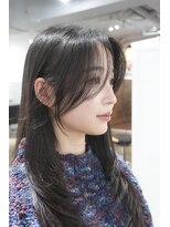 ミヨン 京都烏丸店(miyon)&nbsp;【miyon】韓国レイヤーカット×暗髪カラー×髪質改善