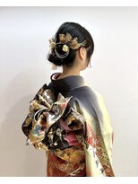 シエルブルー(ciel bleu)&nbsp;成人式着付けヘアセット　ダウンスタイル