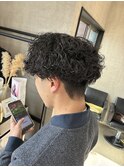 波巻きパーマ　波打ちパーマ　波巻きスパイラル