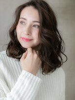 カバーヘア ブリス 北浦和(COVER HAIR bliss)&nbsp;韓国風巻き黒髪ドライパーマエアリーミディアムX北浦和30代40代