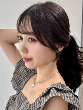 アッシュ 洋光台店(Ash) レイヤーカット韓国風ダブルカラー顔周り前髪カットボブ