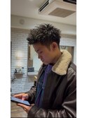 メンズ短髪　スパイキーショート