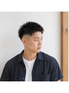 スープレックス ヘアーデザイン(SOUPREX HAIR DESIGN) 大人メンズ刈り上げアップバングショート　20代 30代 40代 50代