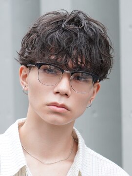 フィフス 大分(fifth) 大分シャドウパーマメンズカットラウンドマッシュツーブロック