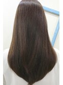 髪質改善♪艶感たっぷり重めブラウンナチュラルストレート