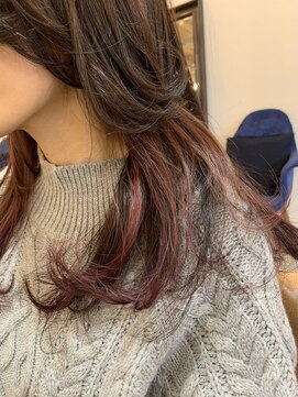 リサリサ(LISA LISA) 【ミックスインナーカラー】オレンジベージュ&アッシュピンク